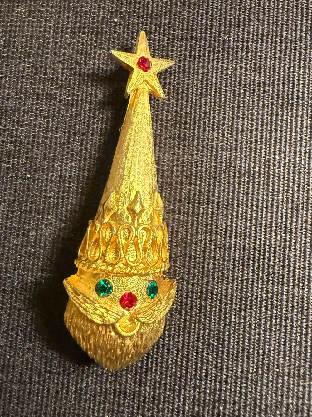Signed Mylu Vintage Christmas Santa Brooch